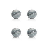 Zodax 3" Monza Gray Marble Fill Decorative Balls, Set of 4