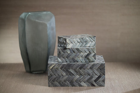 Zodax Small Montgeron Woven Bone Decorative Box