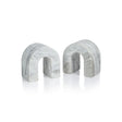 Zodax White Volakas Martil Marble Bookends, Set of 2