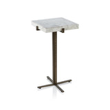 Zodax Modico Marble on Antique Brass Side Table