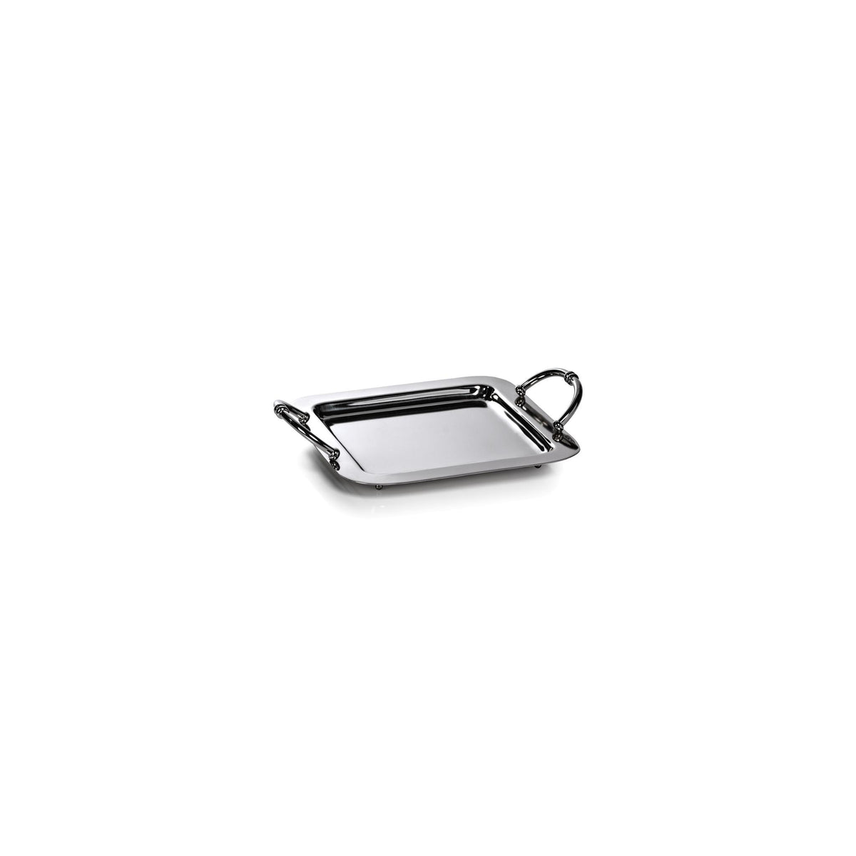 Zodax X-Small Nickel Manetta Polished Steel and Brass Tray