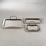 Zodax X-Small Nickel Manetta Polished Steel and Brass Tray