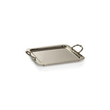 Zodax Medium Gold Manetta Polished Steel and Brass Tray