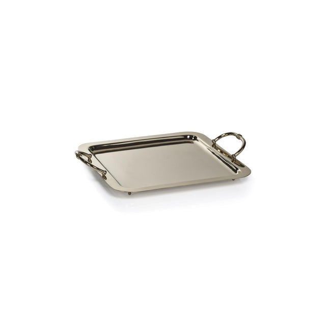 Zodax Medium Gold Manetta Polished Steel and Brass Tray