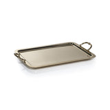 Zodax Large Gold Manetta Polished Steel and Brass Tray