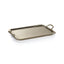 Zodax Large Gold Manetta Polished Steel and Brass Tray