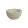 Zodax Onyx Marble Off-White Mulhouse Spiraled Marble Serving Bowl