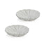 Zodax Marble White Kara 2-Piece Flower Marble Decorative Dish Set