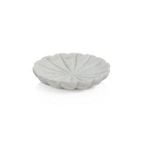 Zodax Marble White Kara 2-Piece Flower Marble Decorative Dish Set