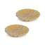 Zodax Onyx Marble Amber Kara 2-Piece Flower Marble Decorative Dish Set