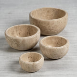 Zodax 5" Sulu MultiServe Beige Travertine Bowl