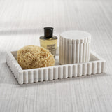 Zodax Small Calabria Scalloped Vanity Marble Tray
