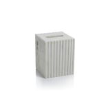 Zodax Calabria Fluted Marble Tissue Box Cover