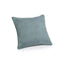 Zodax 18" x 18" Cote D'Azur Blue Carpi Leather & Lux Linen Blend Accent Pillow