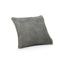 Zodax 18" x 18" Shoreline Gray Carpi Leather & Lux Linen Blend Accent Pillow
