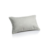Zodax 12" x 20" Alabaster White Carpi Leather & Lux Linen Blend Accent Pillow
