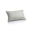 Zodax 12" x 20" Alabaster White Carpi Leather & Lux Linen Blend Accent Pillow