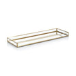 Zodax Large Cava Metal-Edged Mirrored Glass Vanity Tray