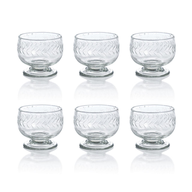 Zodax Patia Handmade Etched Tequila / Mezcal Glasses, Set of 6