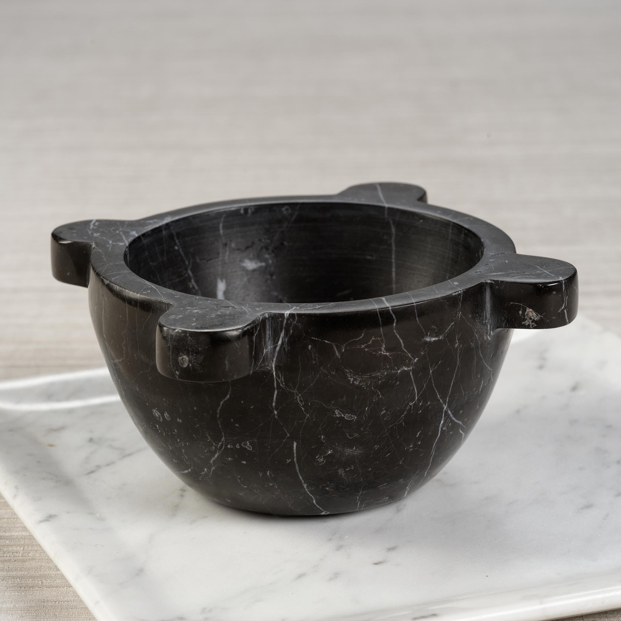 Zodax Marquina Ross Marble Mortar / Condiment Bowl - Thumbnail 2