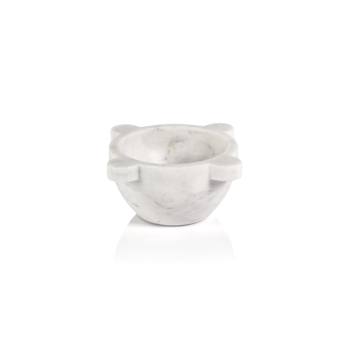 Zodax Medium White Ross Marble Mortar / Condiment Bowl