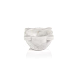 Zodax Medium White Ross Marble Mortar / Condiment Bowl