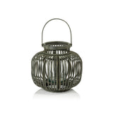 Zodax Small Dumai Gray Bamboo Decorative Lantern