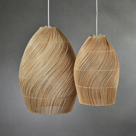 Zodax 14" x 21" Marcel Spiral Rattan Pendant Lamp