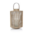 Zodax Carina Buri Lantern w/ Glass Hurricane