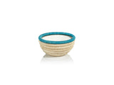 Zodax Turquoise Matera 6.25"Coiled Abaca Condiment Bowls, Set of 6