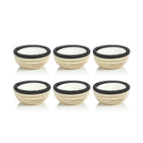 Zodax Black Matera 5.25"Coiled Abaca Condiment Bowls, Set of 6