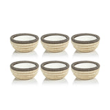Zodax Taupe Matera 5.25"Coiled Abaca Condiment Bowls, Set of 6