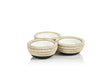 Zodax Matera Coiled Abaca 3-Section Condiment Bowl