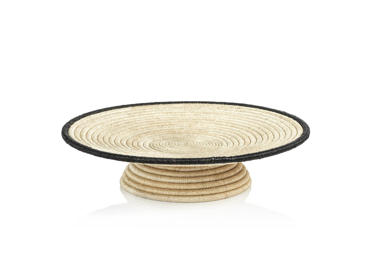 Zodax Matera 18.5" Diameter Coiled Abaca Footed Tray