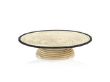 Zodax Matera 18.5" Diameter Coiled Abaca Footed Tray