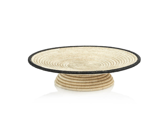 Zodax Matera 18.5" Diameter Coiled Abaca Footed Tray