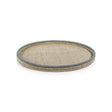 Zodax Medium Round Laloma Coiled Rattan & Abaca Serving Tray