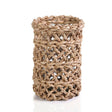 Zodax 8.25" x 12" Seagrass Open Weave Hurricane with Glass Insert