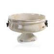 Zodax 16-Inch Wide Corsica Pedestal Bowl with Iron Handle