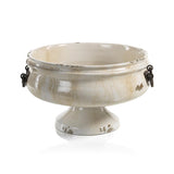 Zodax 16-Inch Wide Corsica Pedestal Bowl with Iron Handle