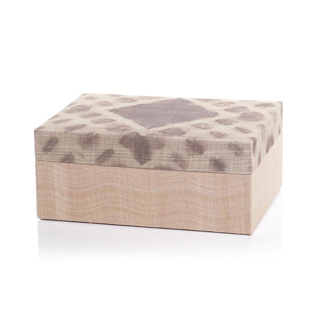 Zodax Large Agrari Tie Dye Taupe Abaca Silk Box