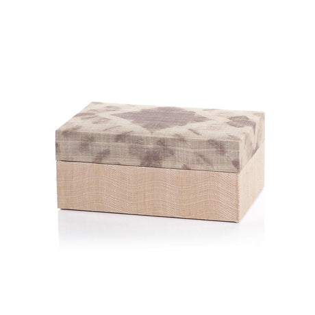 Zodax Small Agrari Tie Dye Taupe Abaca Silk Box
