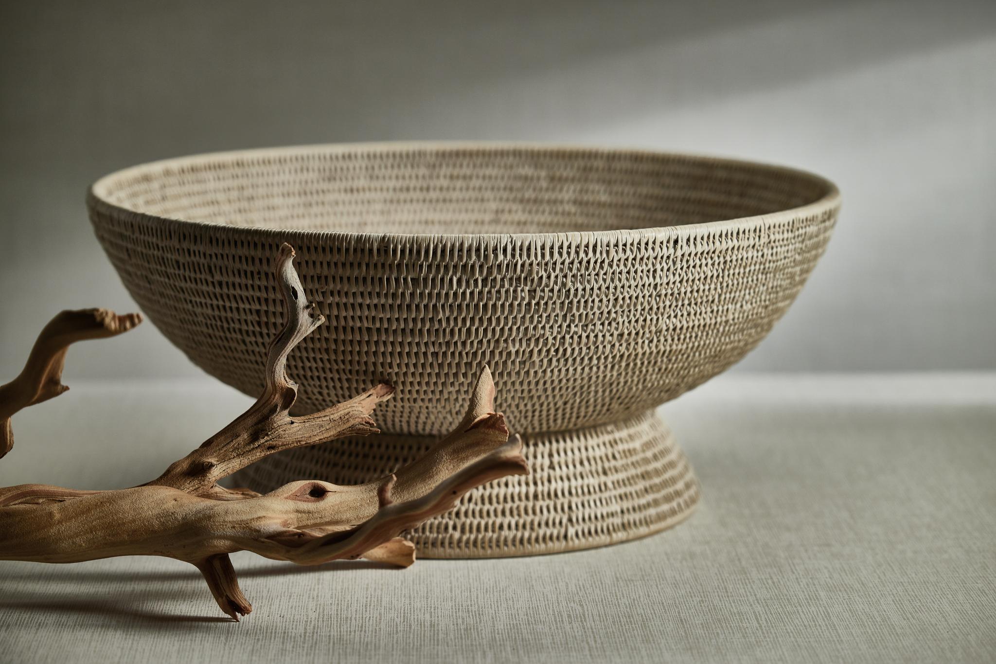 Zodax Surbiton Rattan Footed Bowl - Thumbnail 2