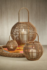 Zodax Small Teramo Rattan Woven Decorative Lantern