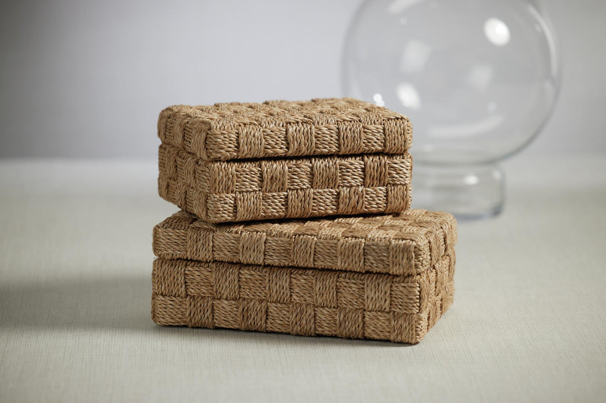 Zodax Small Taranto Natural Abaca Rope Decorative Box