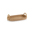 Zodax Medium Timor Multipurpose Abaca Tray with Bamboo Handles