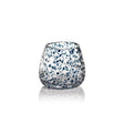 Zodax Blue Elodie Glass Vase/Candle Holder w/ Glass Chips