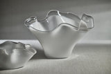 Zodax White Vellerti 9.25 Tall Wave Glass Bowl
