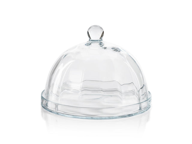 Zodax Large Aldgate Optic Pastry Glass Plate with Cloche