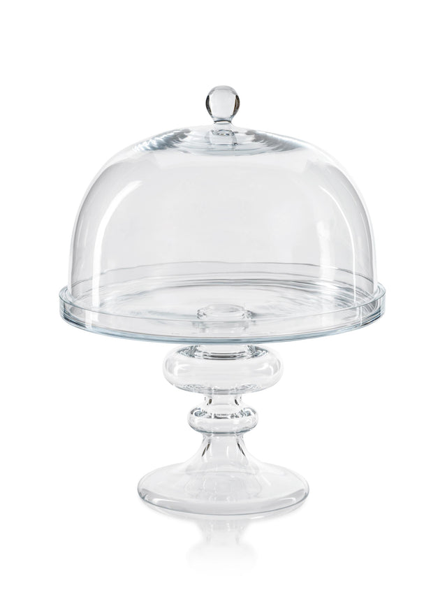 Zodax Clear Vellerti Glass Cake Stand